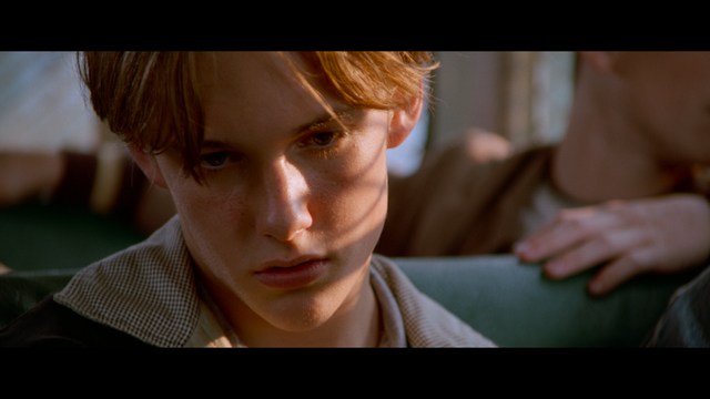 A golden trophy statue of a goblin-like character positioned on a wooden table in an office setting, with large windows and a building facade visible in the background.