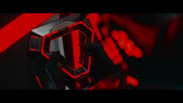 A close-up of a person's hand holding a crumpled newspaper with the headline "Mooby's: Creating an Empire Out of Simplicity" and a graphical chart showcasing growth, titled "It was a very Good YEAR."